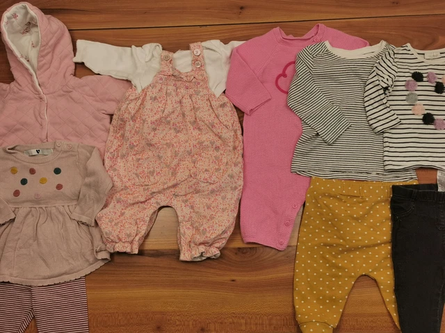 {899} girls 3-6 months bundle dungarees jacket top leggings NEXT Very F&F