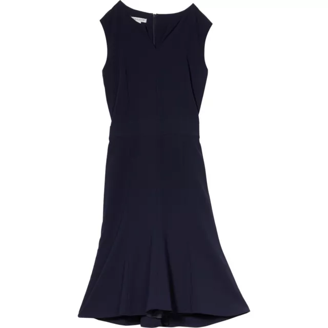 PENDLETON Below KNEE Midi SLEEVELESS A-Line DRESS Navy BLUE Womens size 6 Small