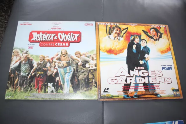 Lots de 2 Laserdisc Pal ASTERIX ET OBELIX CONTRE CESAR / Les anges Gardiens