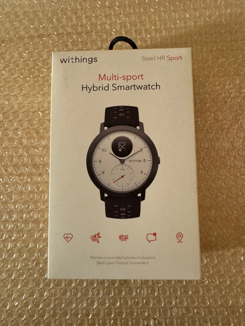 Withings Steel HR Sport - Smartwatch Ibrido, HR, Vo2 Max, Sonno - Bianco