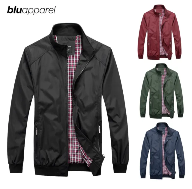 Mens Harrington Jacket Smart Causal Bomber Jacket Men Spring Jackets for Men UK