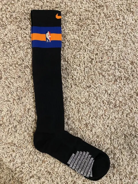 Nike NBA Authentics Socks Power Grip XL Black New York Knicks Team Issued  Mid