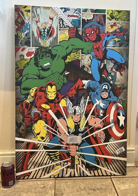 Stampa su tela Marvel Comics - Here Come the Heroes
