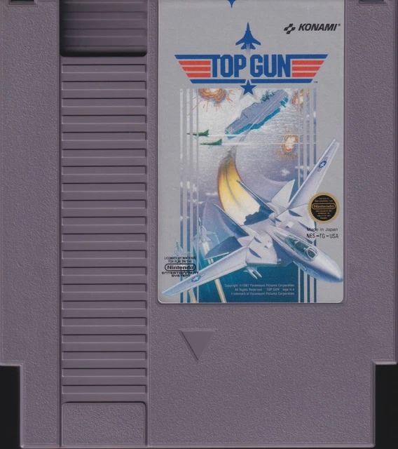 TOP GUN (1987) nes nintendo entertainment system konami movie us NTSC USA IMPORT