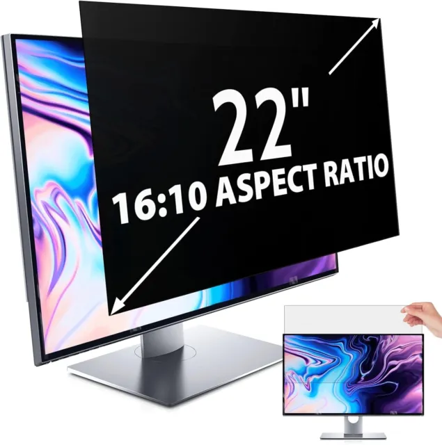 22 Inch Computer Privacy Screen Filter for Computer Monitor 16:10 Aspect Ratio