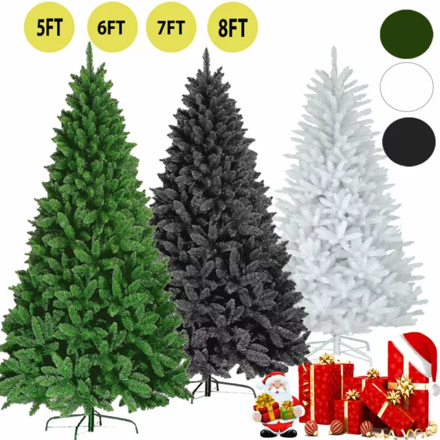 Artificial Christmas Tree Slim Bushy Pine Cones Colorado Spruce Xmas Trees Stand