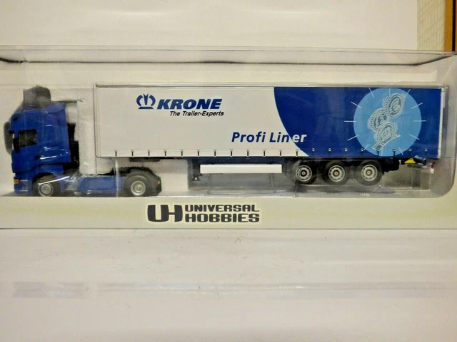 Universal Hobbies 1/50 Scania Truck Avec Remorque Krone Profi Liner 2012 - UH5709