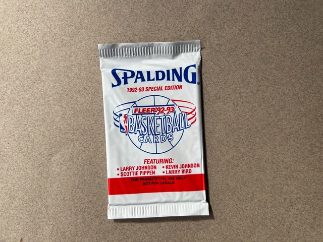 1 pack 1992-93 Fleer  SPALDING Basketball Rare