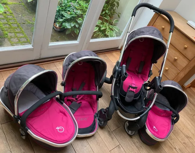 icandy peach twin double pushchair travel system