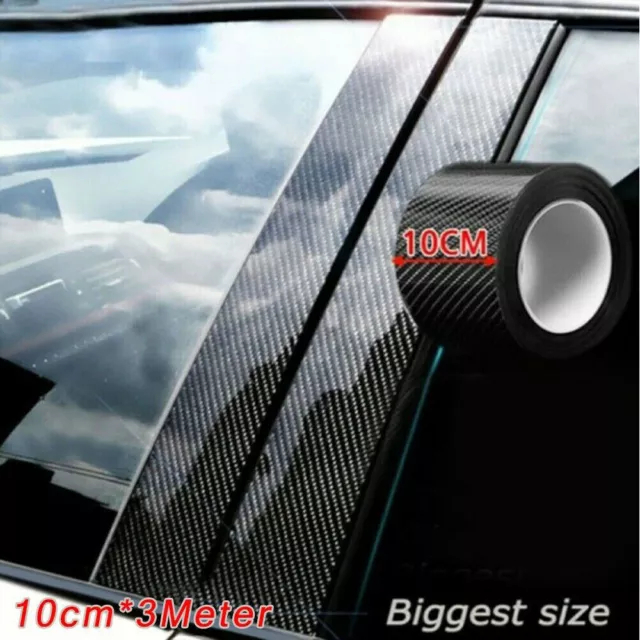 Carbon Fiber Car Stickers Tape Door Sill Scuff Anti Scratch Film Protection 3D