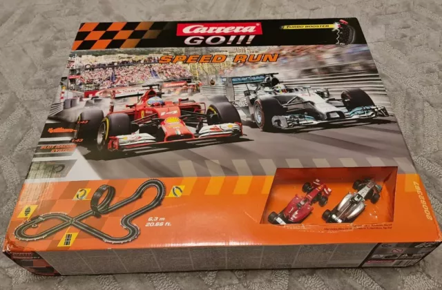 Carrera GO Red Victory 1:43 Scale Slot Car Race Set with Turbo Booster 