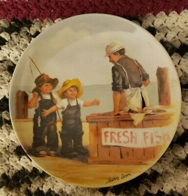 Knowles Fine China "Fish Story" Vintage LTD ED Collector Plate by Jeanne Down