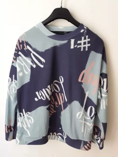 Trf By Zara Felpa Maglia Fantasia Maniche Lunghe Donna Tg M Come Nuovo