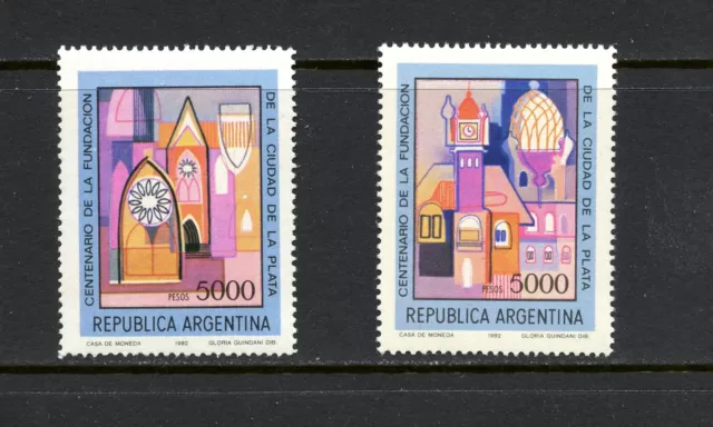 R3388 Argentina 1982 La Plata City 2v. MNH