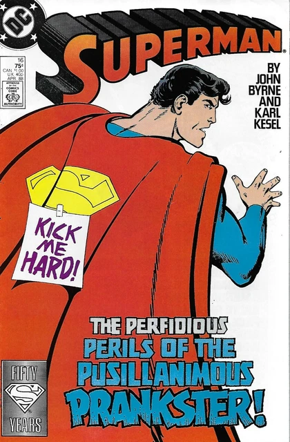 Superman Comic 16 Copper Age First Print 1988 John Byrne Karl Kesel DC