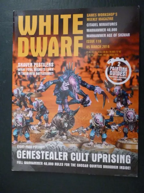 white dwarf weekly Issue 110 , 05 March 2016  in good condition.