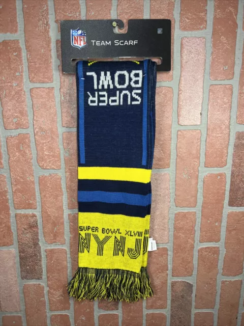 Super Bowl XLVIII Scarf Broncos Vs Seahawks By Forever Collectibles New w/ Tags