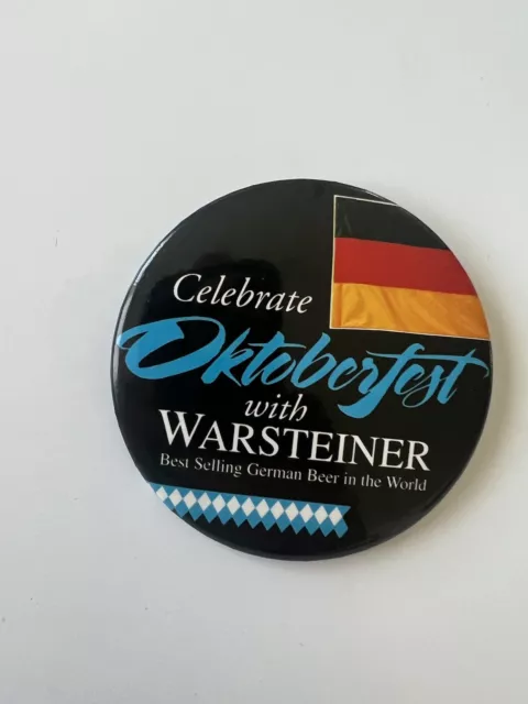 Warsteiner Celebrate Octoberfest Best Sellig German Beer In The World Button Pin 2