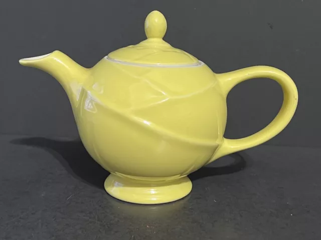 Vintage 1930's Hall 6 Cup Yellow Art Deco French Tea Pot #0219 (loc P-17-3)