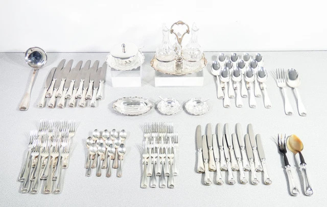 ⚜️ Servizio Posate Argento 800 Pz 85 Stancampiano Eugenio 12 Persone Italia 1960