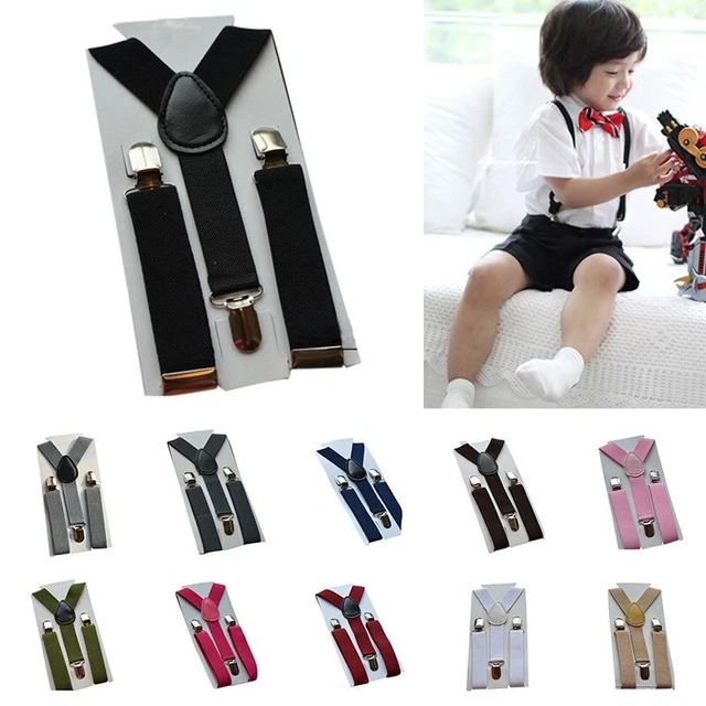 Sospensioni bambino forti 3 clip sospensione ragazzo bambina elastica 2,5*65 cm 11 colori