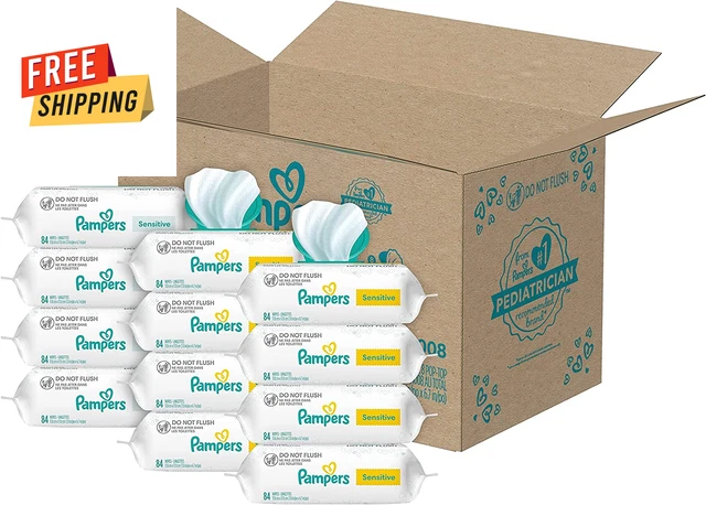Pampers Baby Wipes Sensitive Perfume Free 12X Multi Packs 1008 Count