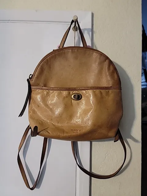 Margot New York Brooklyn golden Brown soft Leather Women’s Backpack