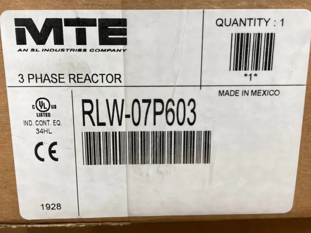 MTE RLW-07P603 / RLW07P603 - New in Factory Sealed Box