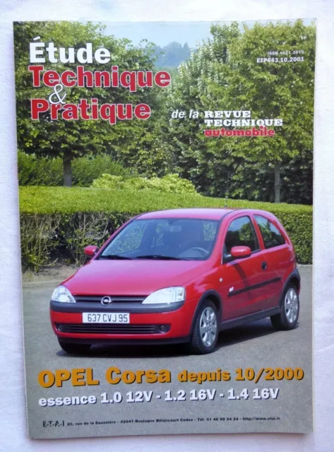 RTA Revue technique automobile OPEL CORSA depuis 10/2000 ESSENCE 1.0 / 1.2 / 1.4