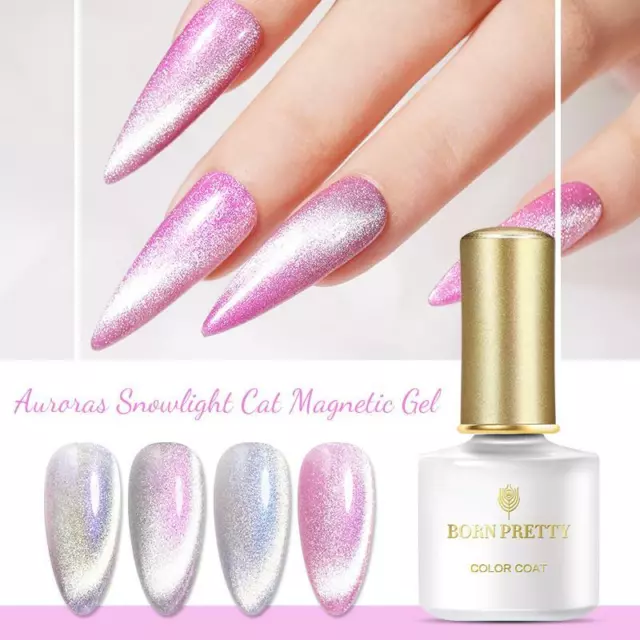 BORN PRETTY 4/6pcs Magnetic Gel Polish Set Iridiscente Glitter UV Gel Kit