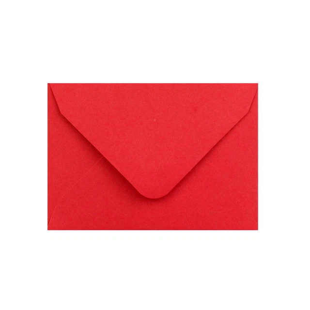 65 x 94 Sobre Tarjeta de Visita Rojo Brillante | Goma | Sobre con solapa en V 120gsm