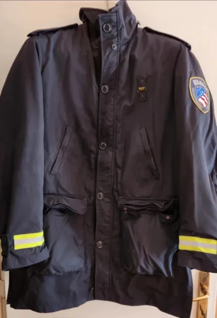 Blauer Parka  Giubbotto Pompieri American