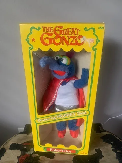 Vintage 1982 The Great Gonzo Fisher Price Dress Up Muppet Doll Jim Henson NIB