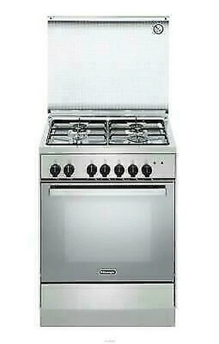 Delonghi DEMX65ED Cuisine 4 Brûleurs Gaz 60X50 Four CL La 8 Fonctions Inox