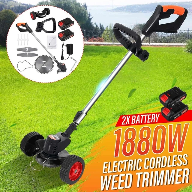 Rasentrimmer Mit Akku Und Schnelles Ladegerät, 3-in-1 Elektrische
