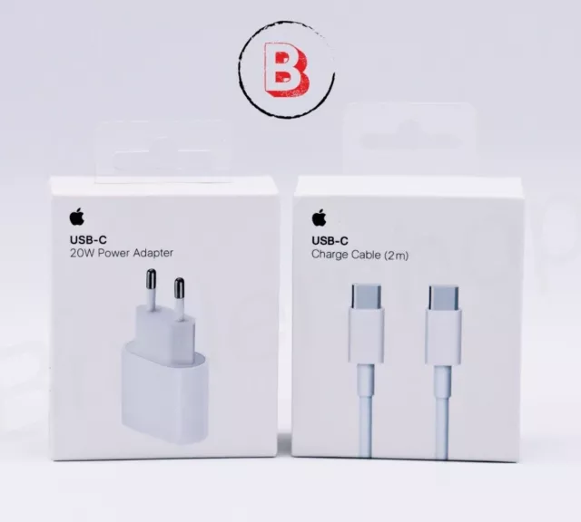 Original Apple 1M-2M USB-C Ladekabel & 20Watt Netzteil Ladegerät Mac iPad iPhone