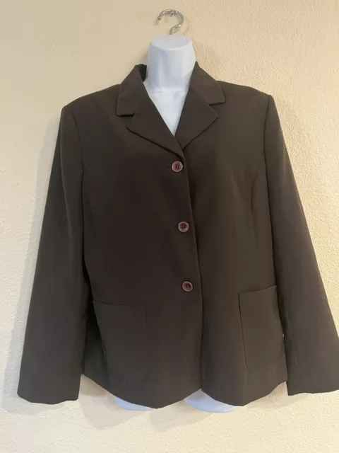 Women’s Emma James Brown suit jacket blazer size 14