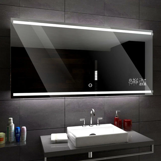 DENVER Beau Miroir Salle De Bain Lumineux LED Interrupteur | Accessoires Miroir