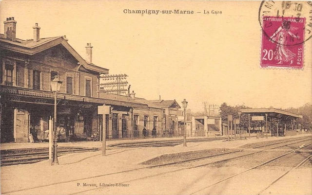 CPA 94 CHAMPIGNY SUR MARNE LA GARE (cliché pas courant