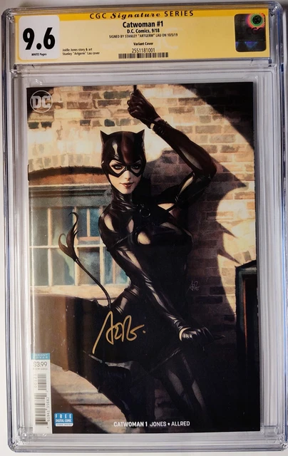 Catwoman #1 Cgc 9.6 Ss Artgerm Variant Cover