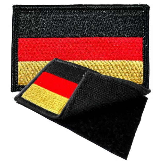 Deutschland Aufnäher mit Klett Patch Bundeswehr Feuerwehr Abzeichen 8cm x 5cm