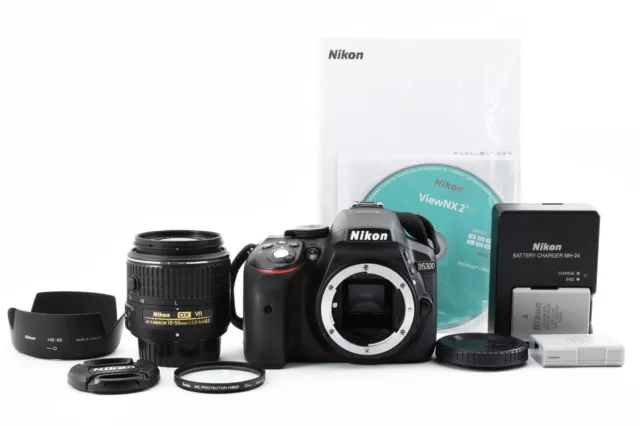 ¡3400TIRO! [MINT] Cámara SLR digital Nikon D5300 de 24,2 MP con lente de...