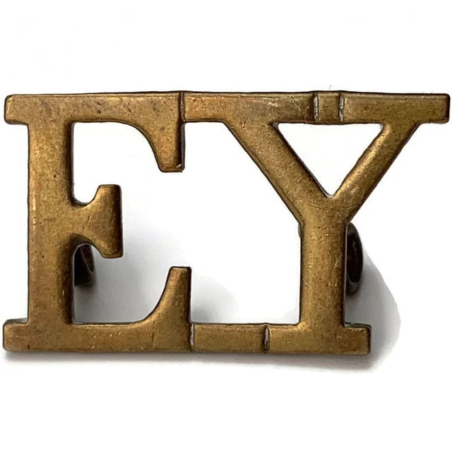 Original Essex Yeomanry Regiment EY Shoulder Title Badge