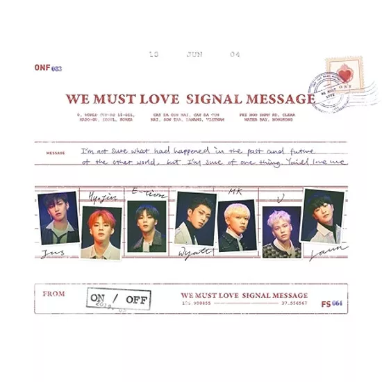 ONF [WE MUST LOVE] 3rd Mini Album CD+Photo Book+Card+Post Card+2p Photo SEALED