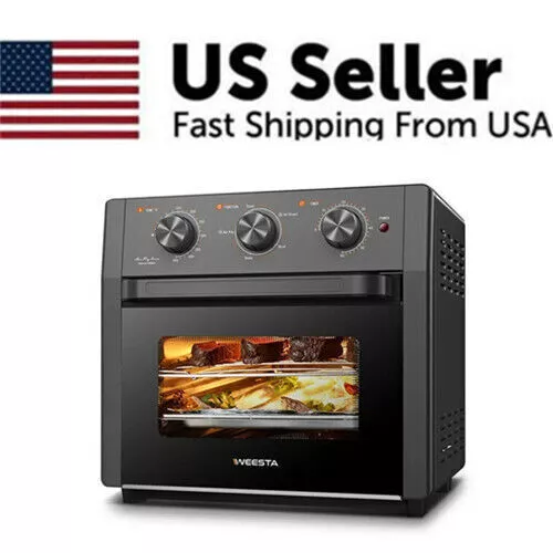 20QT Countertop Convection Toaster Oven Air Fryer Combo Rotisserie Rack Included