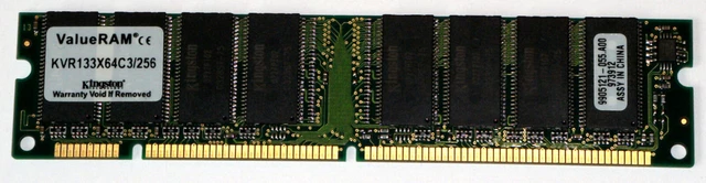 Mémoire RAM Kingston 256 MB SO-DIMM PC-133 - Modèle KVR133x64SC3/256, Occasion