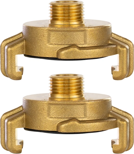 Poppstar 2x Raccord Rapide en Laiton 1/4" Filetage Mâle Raccord à griffes Geka