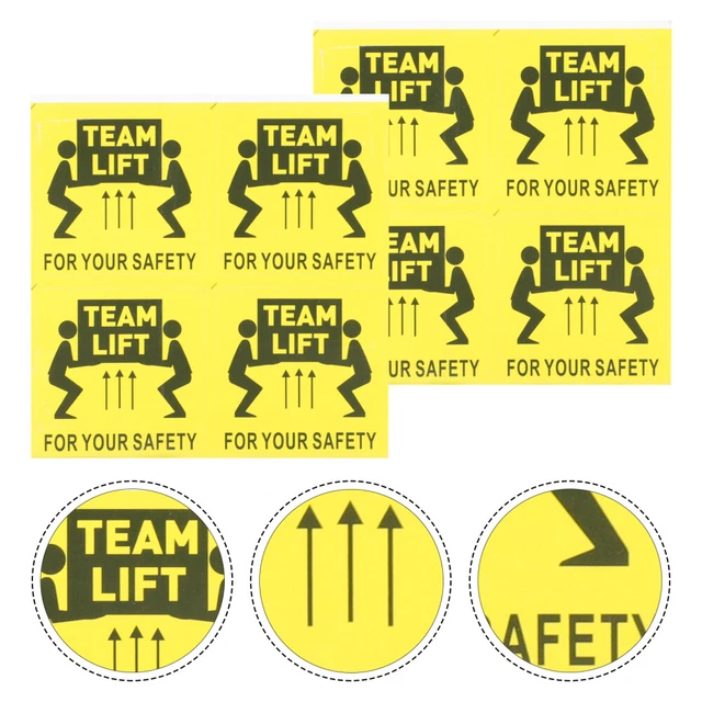 100% Team Lift etichette necessarie adesivo di avvertimento adesivo oggetti pesanti
