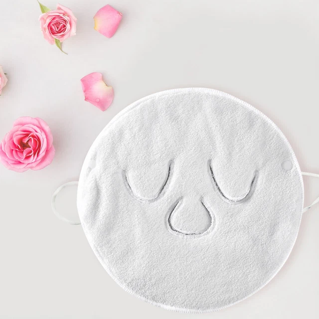 Cold Hot Compress Mask Skin Care Towels for Beauty Salon (Three Hole Ear Strap)