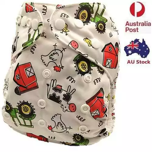 Unisex Modern Cloth Nappy Adjustable Reusable Nappies MCNs Free Inserts(D17)